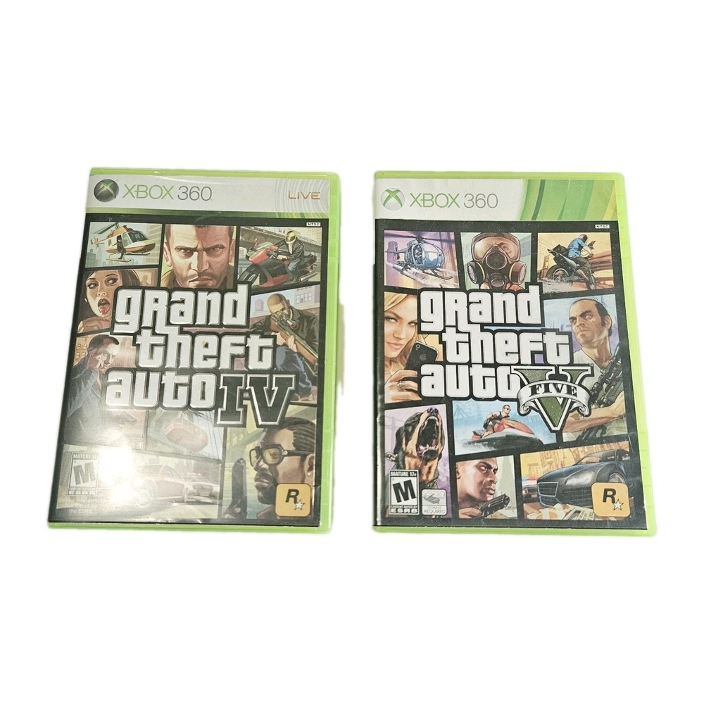 Xbox 360 Grand Theft Auto IV / V GTA 4 & 5 Both Tested